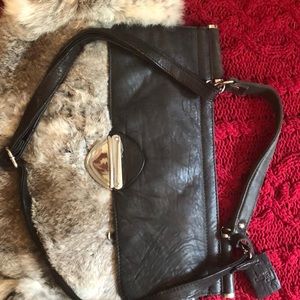 Bags - Showstopper: rabbit fur & leather satchel silver Bags - Showstopper: rabbit fur & leather satchel silver